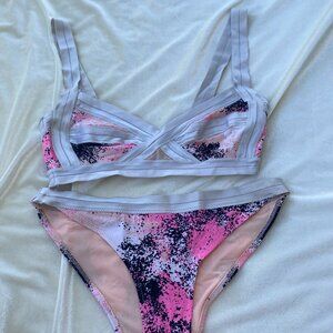 H&M Pink coral Bikini Set size S